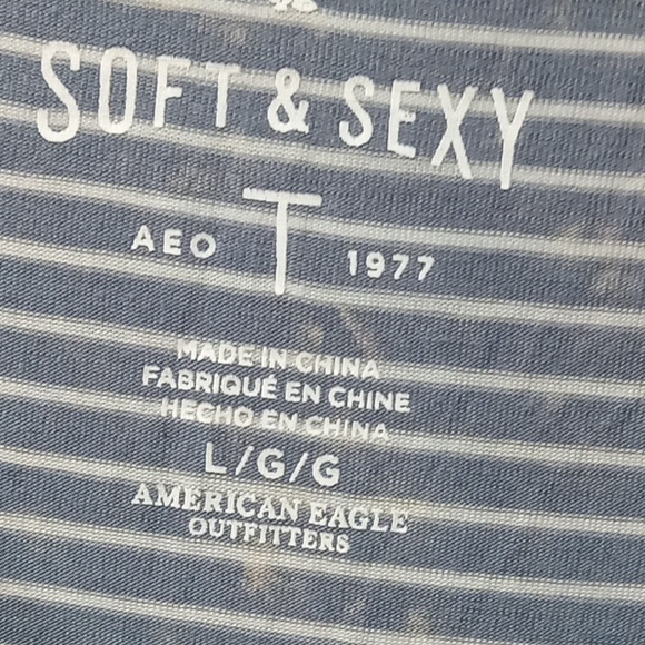 American eagle blue white striped tunic top - Picture 3 of 3